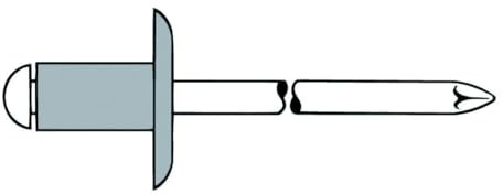 Gesipa aluminium Tube – Rivet Alu/Acier inoxydable 5 x 12 K11