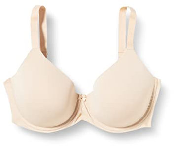 Iris & Lilly Reggiseno in Microfibra a Copertura Totale Donna, Beige Pallido, 4E