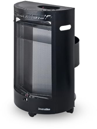 UNIVERSALBLUE Estufa de Gas Butano | Calefactor Estufa Llama Azul | Encendido Eléctrico | Sistema de Seguridad | 2 Potencias | 4200 W | Tecnología Ecológica