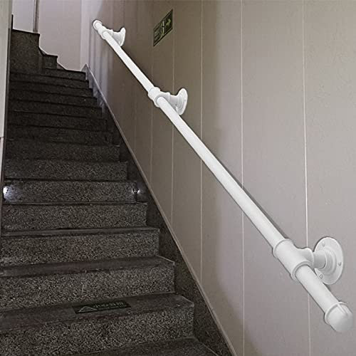 WL-ZZZ Handlauf für Treppen | Greifschiene im Freien | 1m 1,5 m 2m 3m 4m 5m 6m Treppenhausgeländer | Ältere Kinder Treppenhaus Handschienen für draußen draußen draußen, weiß (Size : 200cm)