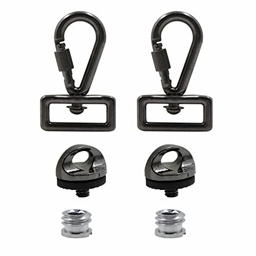 Sangle Appareil Photo Vis D'adaptateur - 2 Kits De Vis Métalliques, D Ring Installation Rapide Et De Crochets De Sangle D'épaule, Avec Filetée De 1/4 à 3/8, Vis D'appareil Pour DSLR, SLR, trépod