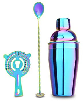 Juego de coctelera Juego de coctelera Juego de coctelera 550ML Juego de coctelera de acero inoxidable Mezclador Vino Barman Bebida Fiesta Bar Herramientas profesionales Kit de barman ( Color : C55-A