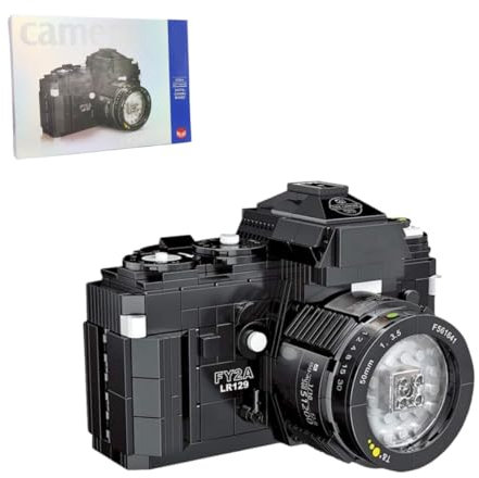 Digital Camera Building Blocks Set, 627 PCS MOC Building Model Kit, Creative Digital Block Set, Retro Camera Collectible Brick Model Toy, Construction Toy for Adults Girls