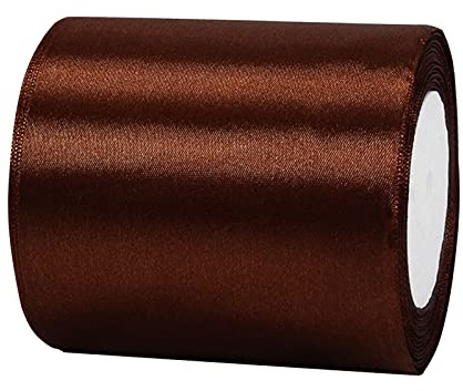 100mm Breit 22m Satinband Geschenkband Kaffee 100mm Breit,Auto Seidenband Kaffee Dick Schleifenband Satin Dekoband Geschenkverpackung Deko Band Stoffband für Halloween Weihnachten Hochzeit Geburtstag