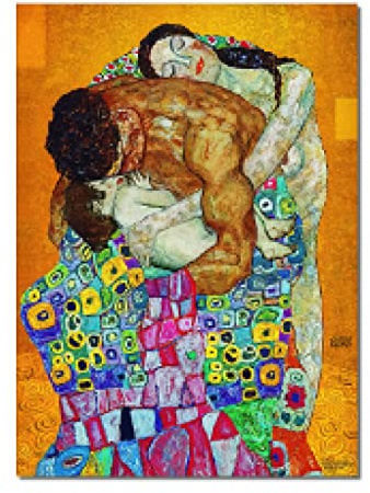 Abstract Classic Leinwand Druck Wandbild XXL- Gustav Klimt Familie Gemälde auf Leinwand Moderne Poster und Drucke Wandkunst Bild 42x60cm Rahmenlos