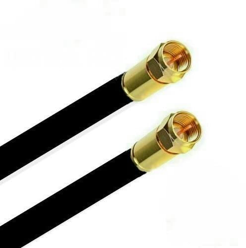 AC-Sat-Corner Fritz!Box 6660 Cable Router Netzwerk Anschlusskabel Deluxe Premium Kabel 8K Gold Gerade/Gerade Schwarz 1 Meter