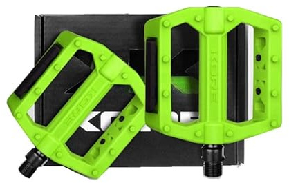 Inovey Pédales De Vélo De Montagne 9/16 Ultra Légères Pédales De Vélo De Route MTB BMX Vélo Pliant Pédales en Nylon Antidérapantes Accessoires De Cyclisme -Vert -14mm