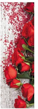 Adesivi per frigorifero per coprire porte piene 3D rosa rossa autoadesivo adesivo per porta del frigorifero adesivo professionale in vinile 60 x 150 cm