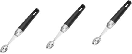 Cabilock 3 Pièces 304 Cuillère à Balles Fabricant De Melon Cuillères à Melon Cuillère à Crème Glacée Cuillère à Pastèque Cuillère à Creuser Coupe-melon Métal Plat De Glace Acier Inoxydable