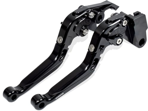 MTCRIGHTER Einziehbarer klappbarer Bremshebel Kupplungshebel für Husqvarna Svartpilen Vitpilen 401 2018-2023, CNC-Aluminiumlegierung hergestellt (Black)