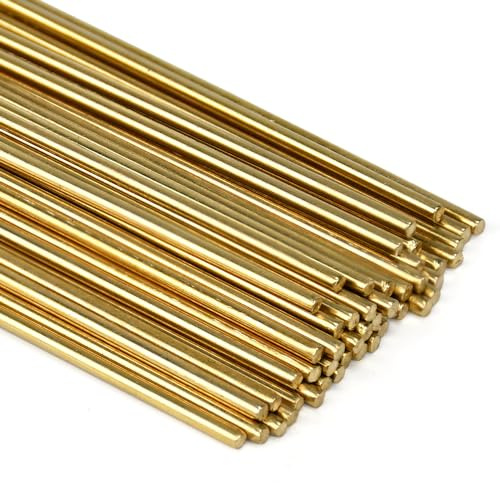 AFASOES Messingstäbe 2mm x 250mm Schweißdraht 50 Stück für Hartlöten | Messing, 2 × 250 mm, Für Autogen-Schweißen, Rohrreparatur, Kupferverbindungen, Modellbau, Metallbearbeitung und Werkstatt