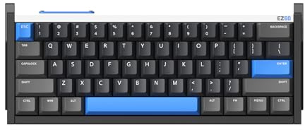 iQunix EZ60 HE Gaming Keyboard Wired with Rapid Trigger, Magnetic Switches, Aluminum Frame, RGB, Adjustable Actuation, 8000 Hz Polling Rate, 60% Compact Design for Windows PC (Magnetic Jade)