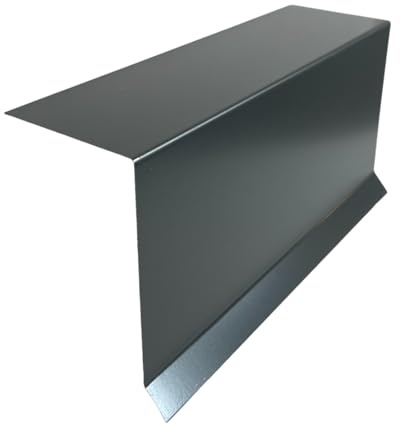 Gastro-Blechdesign 200cm Ortblech - Ortgangblech Anthrazitgrau RAL7016-7x10cm Ortgangwinkel - 2 Meter Winkelblech - Dach Abschluss-Blech Dachrandblech - Dach Kantblech