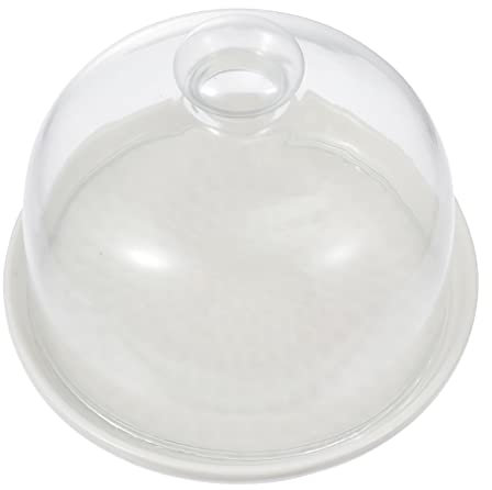 Ciieeo Ceramic Dessert Stand Cake Plate Lid Healthy Food Storage Party Accessory