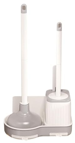 Toilet Brush and Plunger Set Toilet Cleaning Set, Toilet Brush Plunger Combo | Elegant Toilet Plunger, Bathroom Cleaning Tools, Compact Toilet Brush and Plunger Combo for Bowl Cleaning