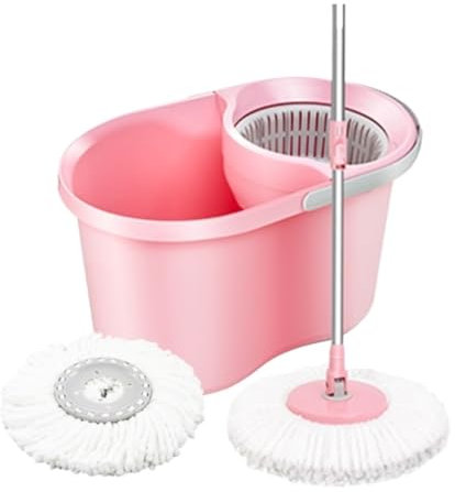 JYARZ Mopas de Limpieza Suelos Fregona Giratoria De 360 ​​Grados con Autoescurrido, Cabezales De Fregona Lavables, Fácil De Usar Y Almacenar Mopa Fregona