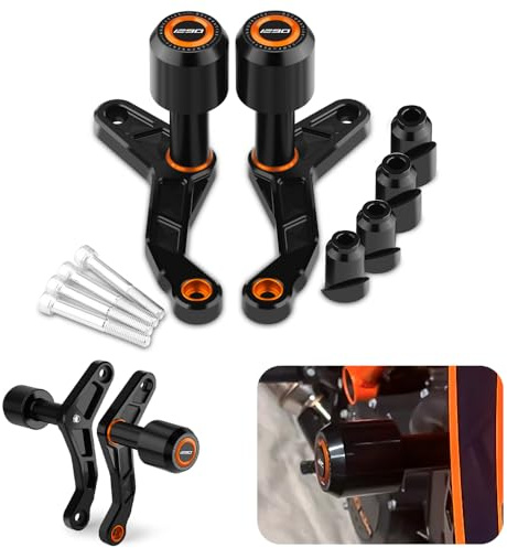 Modeer Motorrad Sturzpads Kompatibel mit K.T.M 1290 Super Duke R/RR 2020 2021 2022 2023 Rahmen Slider Sturzschutz superduke 1290 r/rr zubehör (orange)