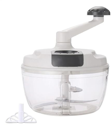 Tritatutto manuale, robot da cucina a manovella,Tritatutto manuale per verdure multifunzionale - Tritatutto a manovella alimentato a mano con manico pieghevole con manovella, per frutta, carne e verdu