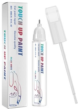 Ovyntremis Car Touch Up Paint Pen, 2-in-1 Scratch Remover, Quick & Easy Automotive Repair (White)