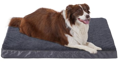 GUPPBF Orthopädisches Hundebett für kleine und mittelgroße Haustiere, umwandelbare (kalt/warm) Hundematte, Abnehmbar und maschinewaschbares Haustierbett, wasserdichtes Futter, Dunkelgrau,75cmx50cm×7cm