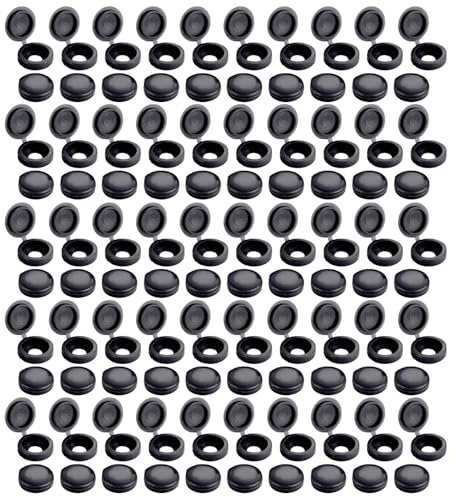 Tapones de tornillo – 100 tapones de rosca para obturador M4 | Tapones de rosca redondos planos, tapas de cierre con bisagras multifunción, tapones de rosca tapones de rosca blancos, resistentes y