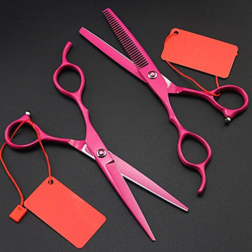 Haarschneideschere, professionelle Linkshänder-Japan 440c 6 Zoll Rosenschnitt-Set Schneide-Friseurwerkzeuge Effilierschere Friseurschere von