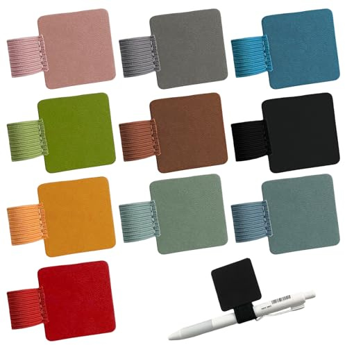 10 Stück Stifthalter Notizbuch,Stiftschlaufe Selbstklebend,Stifte Halter,Pen Holder,Stiftehalter Notizbuch,Pen Loop,Stifthalter Selbstklebend für Notebook Tablet Pencil Calendar Kalender Tagebuch