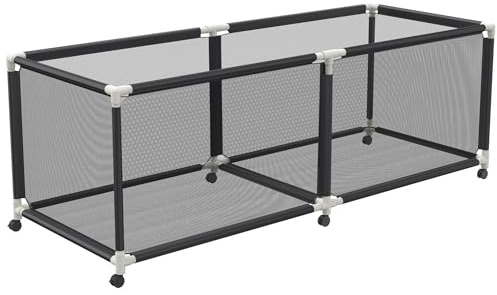 NAIZY Contenitore per giocattoli da piscina con 4 ruote, 230 x 79 x 88 cm, grande organizer per piscina, tubo in PVC + rete traspirante, porta pasta, giocattolo per piscina, asciugamano