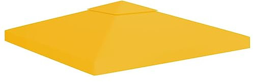 Pavillon-Abdeckung 2-stöckig 310 g/m² 3x3 m gelb