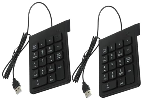 Homoyoyo 2pezzi Tastierino Numerico Usb Portatile Da Per Laptop e Desktop Tastierino Numerico Compatto Per Lavoro e Viaggi