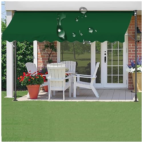 Auvent rétractable manuel - Paravent pliable - Sans perçage - Protection UV et imperméable - Pour porche, jardin, balcon - 120 x 120 cm