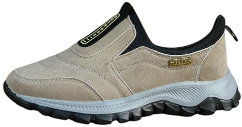 Mens Womens Waterproof Hiking Boots Lightweight Comfortable Leather Outdoor Trekking Boot Sport Backpacking Mountaineering Shoes Trainers Camping Climbing Sneaker (F-Khaki, 7.5)