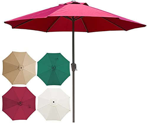 QYYZTQY,Parapluie 10Ft/9Ft Marché Table Tie Zhu avec Manivelle Protection Solaire Extérieure Portable Amovible pour, Pelouse Piscine Parasol De D'extérieur Patio