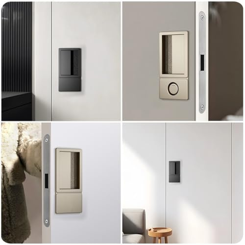 FUANA Serratura magnetica piatta senza maniglie per un funzionamento silenzioso push-pull, chiusura invisibile per porta dell'armadio con struttura in lega di zinco, per porte interne moderne