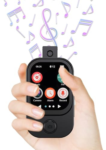 PUSOKEI Lecteur MP3 avec Bluetooth 5.4 et Appareil Photo, Lecteur de Musique Numérique Portable avec écran Tactile 2,01, Enregistreur Vocal HiFi sans Perte, Radio FM, Livre (avec Carte mémoire 64G)