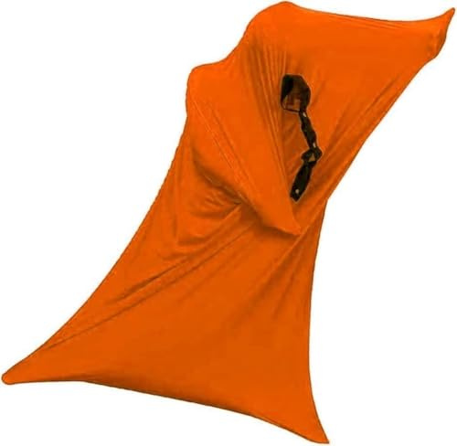 BANTASE Sensorische Körpersocke for Erwachsene, 65 X 29 Zoll, Ganzkörperwickel, Dehnbare Socken for Stressabbau Bei Autismus Und Angstzuständen(Orange,X-Large)