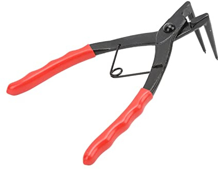 90° Bent Long Nose Snap Ring Plier, Stainless Steel Circlip Plier for Internal External Snap Rings, Heat - Treated with Non - Slip Grip for Car Truck Motorcycle Repair