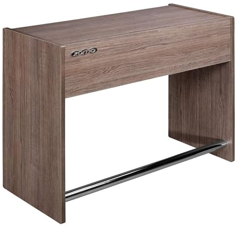 Zomo Deck Stand Ibiza 120 - DJ Tisch 123 x 50,6 x 96 cm - Walnuss - MDF Holz - 39,2 kg - für 2 Decks und einen Mixer bis 12 Zoll