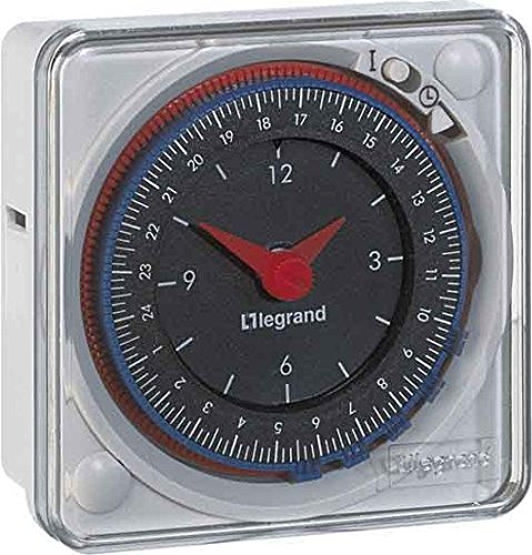 horloge journalière 1 contact no-nf à languette legrand 49986