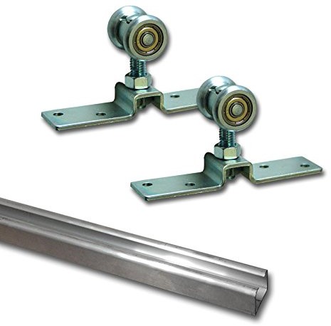Teilemagnet Schiebetür Beschlagset Laufschiene 300 cm Aluminium bis 55 kg