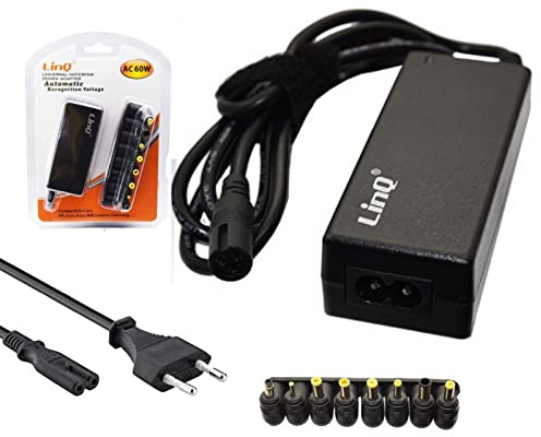 Linq AC60W ALIMENTATORE UNIVERSALE PC PORTATILI 60W NETBOOK AUTOSETTANTE PER VARIE MARCHE