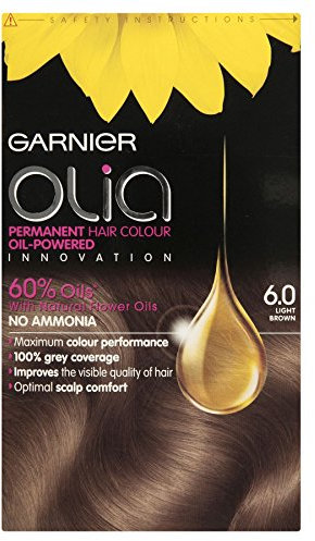 3 x Garnier Olia Permanent Hair Colour 6.0 Light Brown