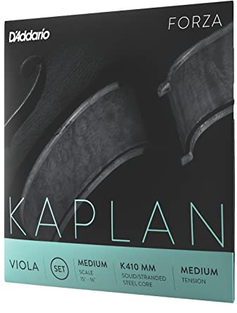 D'Addario Kaplan Forza Viola-Saiten - Vollständiger Satz - K410 MM - Violasaiten - Mittlere Skala, Mittlere Spannung