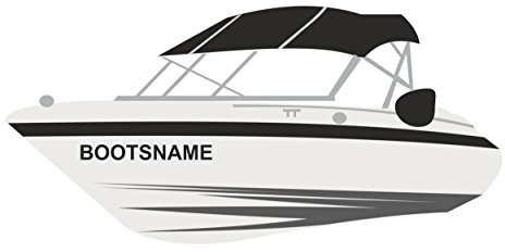 Melis-Folienwerkstatt Bootsname - 2 Stück Boot Name - 10cm Höhe - Boot Name Beschriftung Aufkleber Kennzeichen Bootsnummer Bootskennzeichen - A10