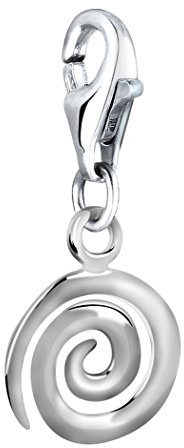 Nenalina Spirale Karabiner Charm Anhänger Bettelarmband 925 Silber