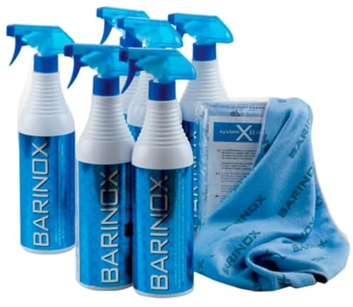 Limpieza y protección del acero inoxidable (750ml) pack 6 botellas + bayetas