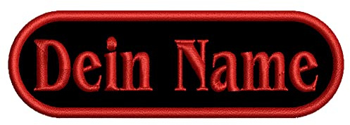 smartoutdoor Rechteckiger Aufnäher Rec3 mit stark abgerundeten Ecken - für Deinen Wunschtext - viele Farben und Größen zur Auswahl - 10x3cm - personalisiert