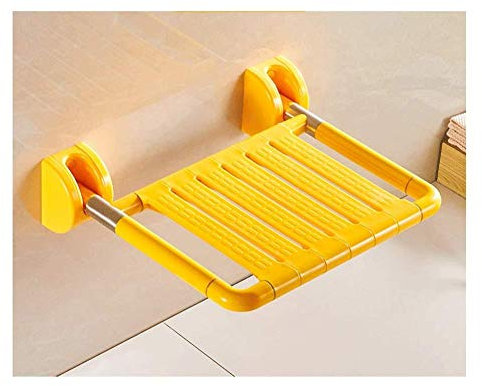 HUOQILIN Komfort Badezimmer Korridor Mobilitätshilfe Wandklappbarer Duschsitz Ruhebereich Hocker Max.: 175 Kg,Yellow