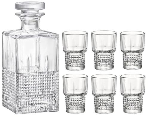 Bormioli Rocco Novecento Servizio Liquore 7 Pezzi in Vetro