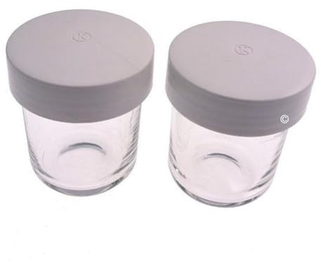 2 Stück Glas + Deckel für AT320 Küchenmaschine KW697736 Kenwood Küchenmaschine KW697736 KENWOOD